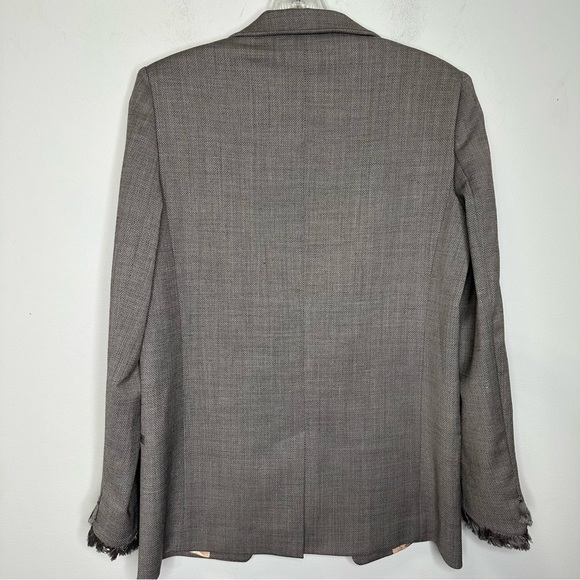 Zadig & Voltaire Women’s Volly Frange Open Front Blazer Jacket In Gris Size 38,M - Picture 5 of 13